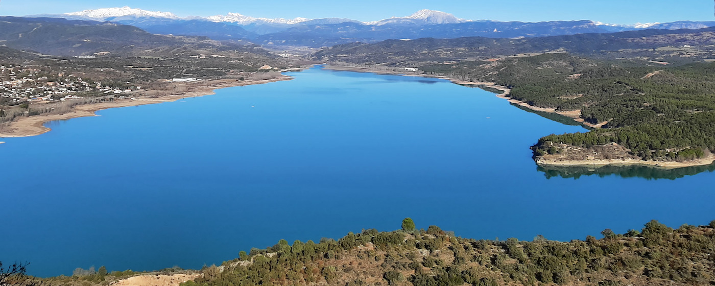 Meer van Barasona in het zuidwesten van de Ribagorza (Huesca, Aragon, Pyreneeën)