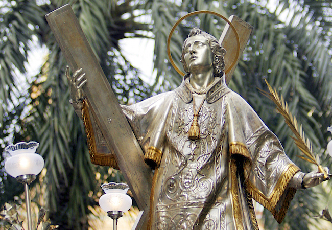 Beeld van San Vicente Mártir, de belangrijkste martelaar van Spanje