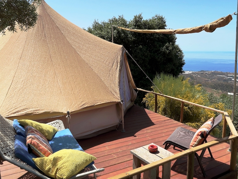 2-persoons Belltent op glamping van Campo Agave