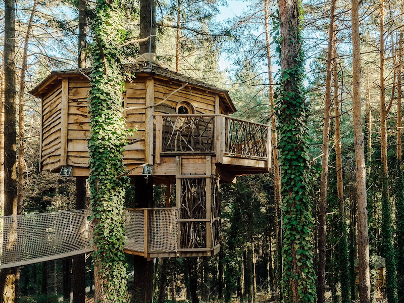 Boomhutten Cabanes als Arbres in Catalonië