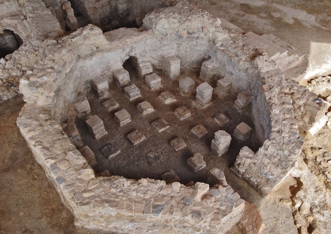Detail Romeinse nederzetting Los Villaricos in Mula (Murcia, Zuid Spanje)