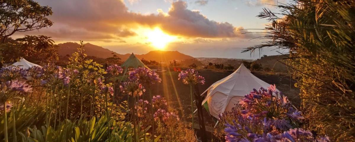 Kleine rustgevende glamping op de Canarische eilanden