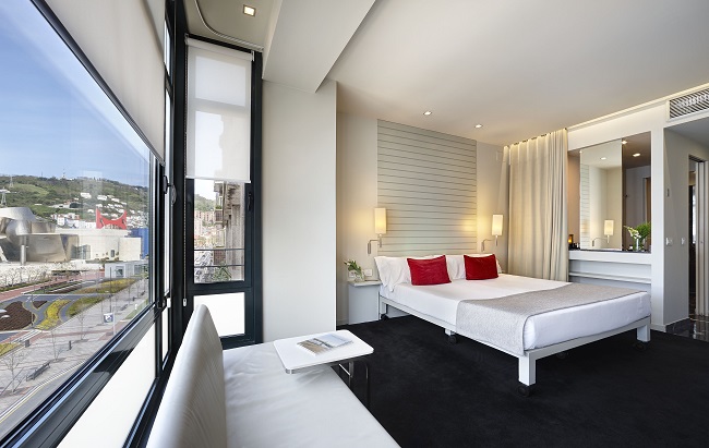 Deluxe Kamer in Hotel Miró, met uitzicht op het Guggenheim museum