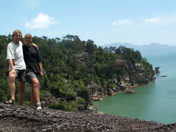 Tijdens onze wereldreis in Bako National Park, Sarawak Maleis Borneo
