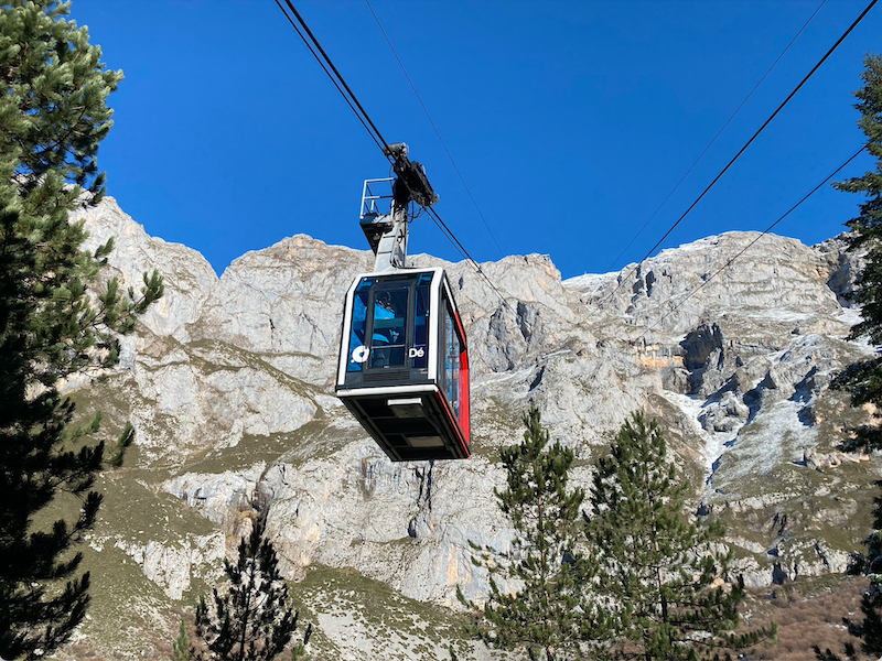 Kabelbaan bij Fuente Dé in de Picos de Europa (Noord-Spanje)