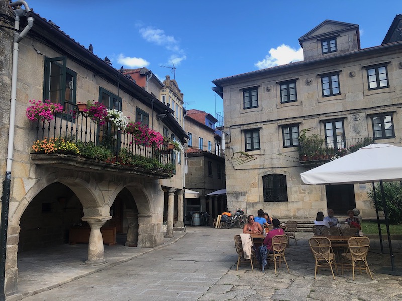 Praza da Estrela in de stad Pontevedra in de Rias Baixas in Galicië