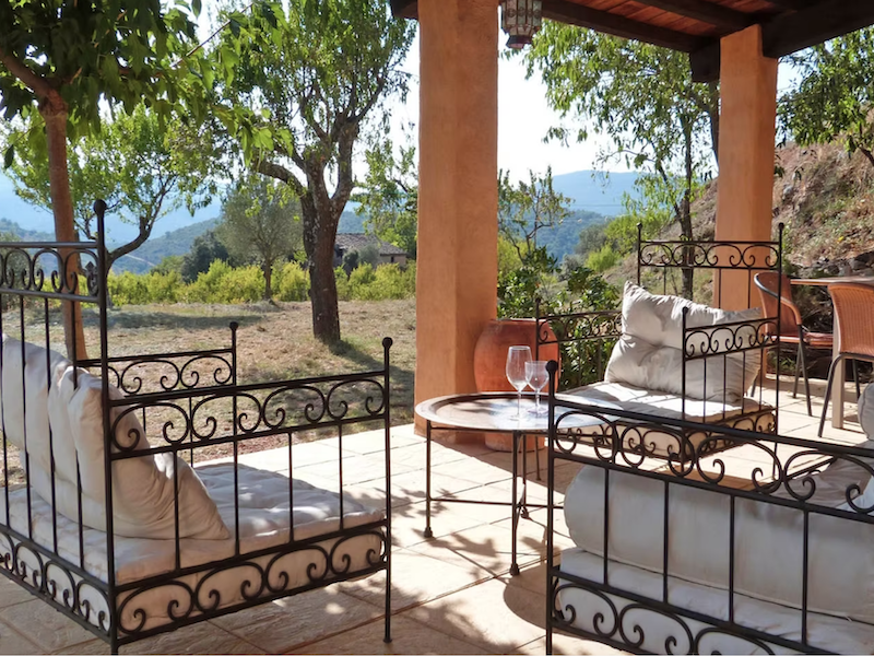 Terras van vakantiehuis Casa Milan (Juseu Finca Retreat)