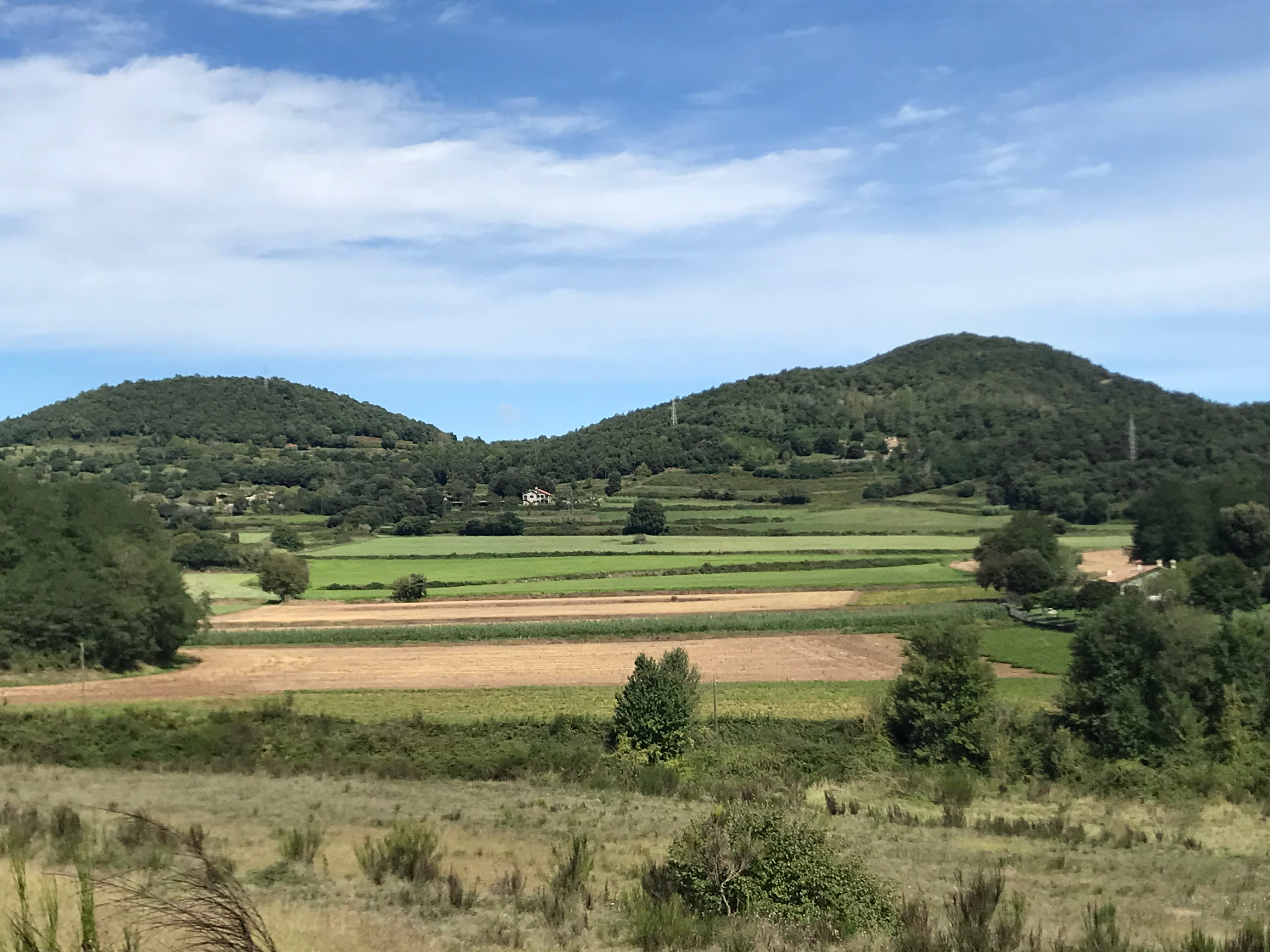 Begroeide vulkanen in vulkaangebied La Garrotxa (Catalonië)