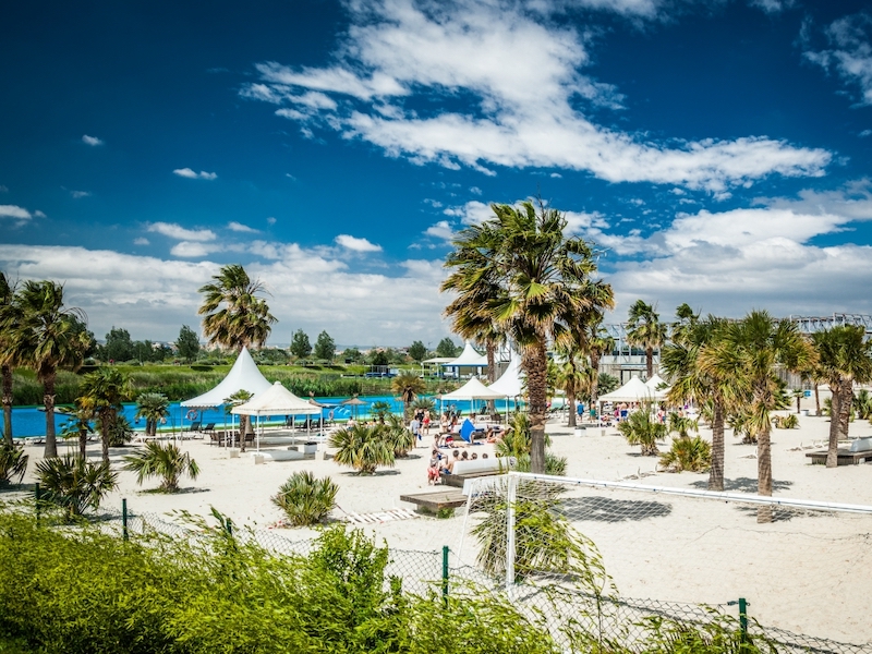 Het strand in het Waterpark van Zaragoza - Foto: Turismo Zaragoza