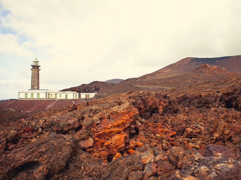 Vuurtoren Faro del Barbudo op vulkaaan-eiland El Hierro