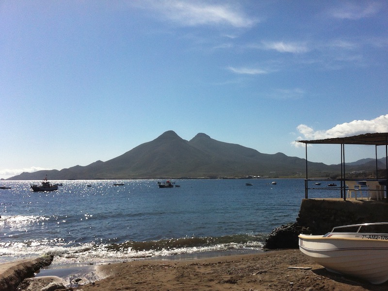 Isleta del Moro in natuurgebied Cabo de Gata aan de Costa de Almería (Andalusië)