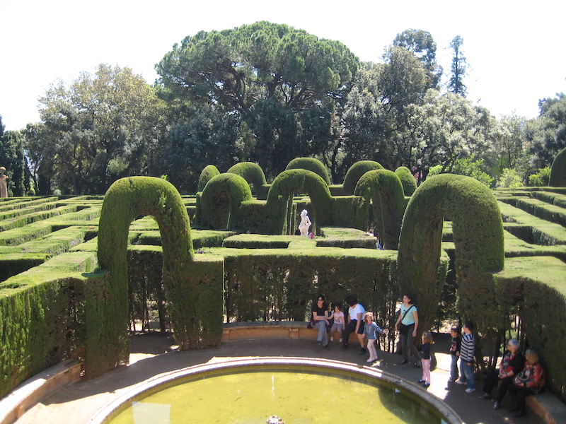 Doolhof in Parc del Laberint d'Horta Barcelona