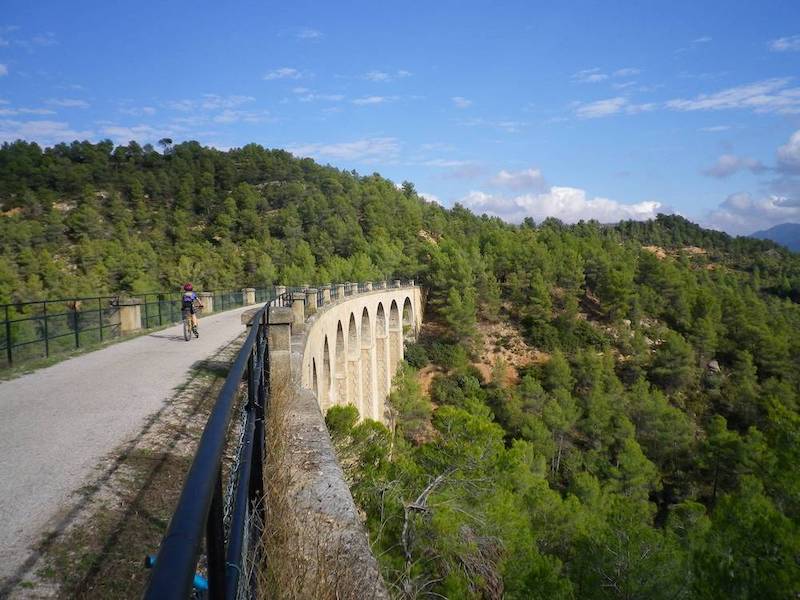 Via verde in de regio Aragon