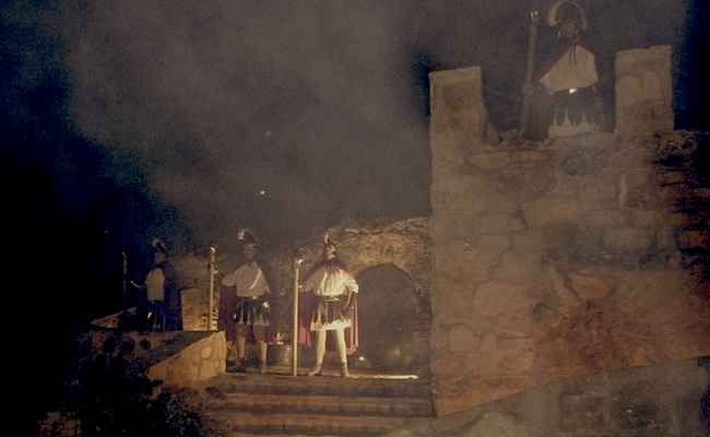 Scene uit het nagespeelde kerstverhaal in El Molar (regio Madrid)
