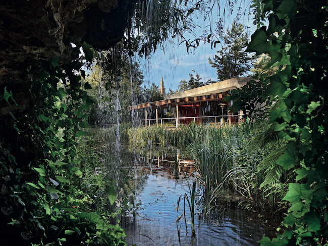 De botanische tuin van Gijón in Asturië (Noord Spanje)