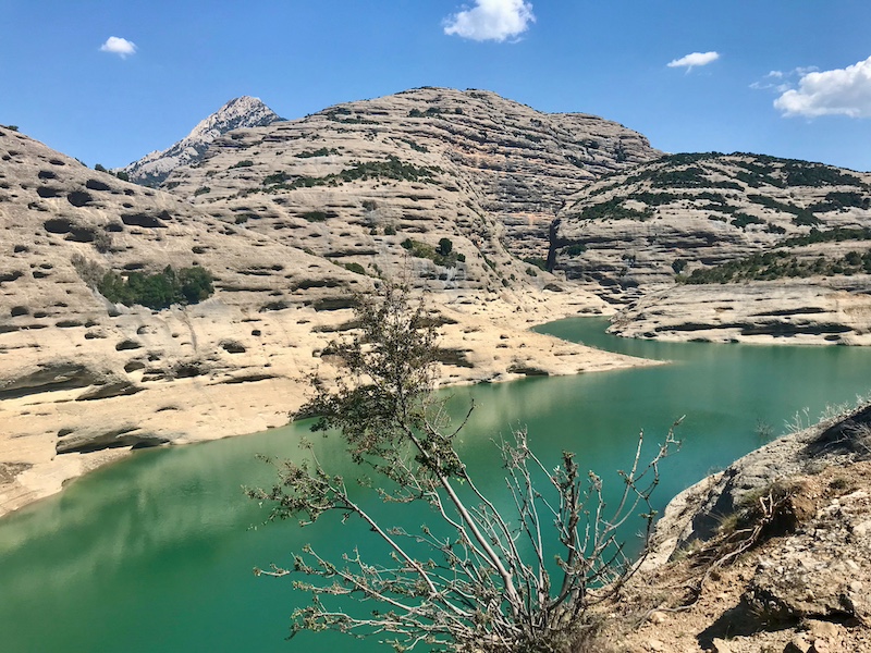 Calcon stuwmeer in natuurpark Sierra de Guara