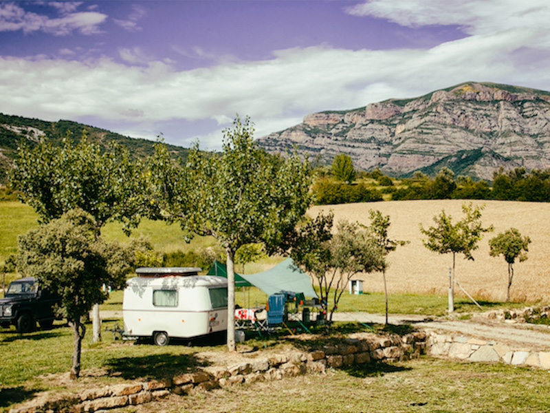 Camping Isabena aan de voet van de Spaanse Pyreneeën