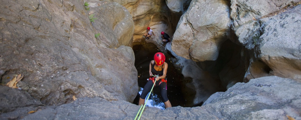 Canyoning in de Sierra de Grazalema (Malaga, Andalusië)