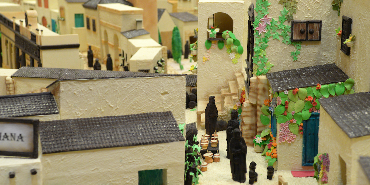 Chocolade kerststal van Rute (provincie Córdoba, Andalusië) Chocolade kerststal van Rute (provincie Córdoba, Andalusië)