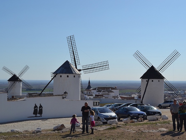 De molens van Don Quijote in Campo de Criptana (provincie Ciudad Real, Castillië La Mancha)