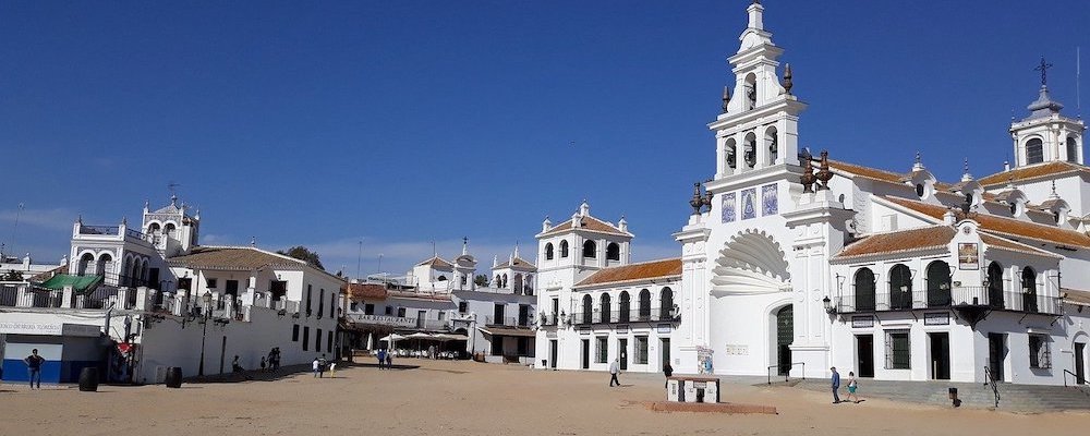 El Rocío in nationaalpark Doñana (Huelva, Andalusië)