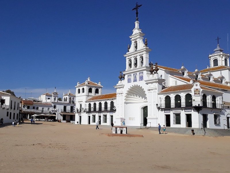 Bedevaartsoord El Rocío in de provincie Huelva (Andalusië)