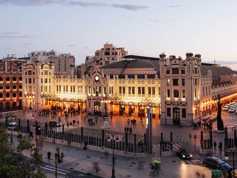Treinstation Estación del Norte in centrum Valencia