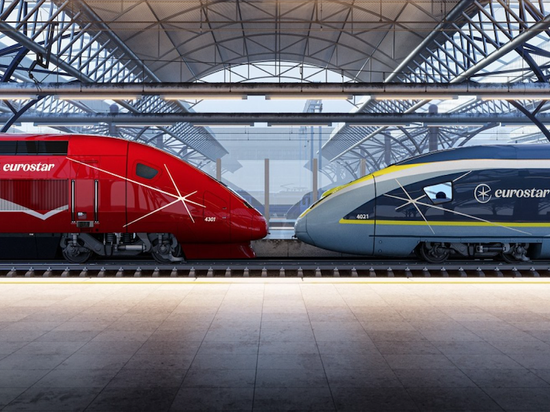 Een treinvakantie met een snelle eurostar trein