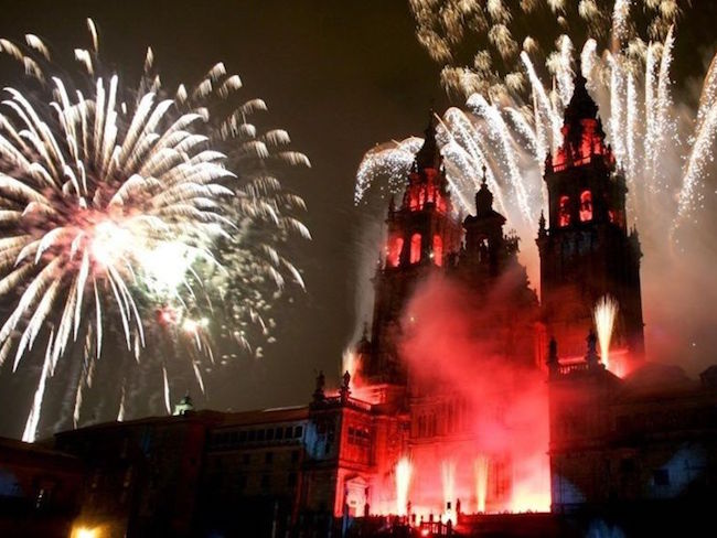 De Feesten van de Apostel in Santiago de Compostela (Noord Spanje)