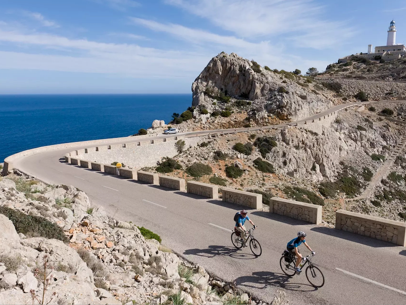 Fietsen naar de vuurtoren van Cap Formentor, het noordelijkste punt op Mallorca