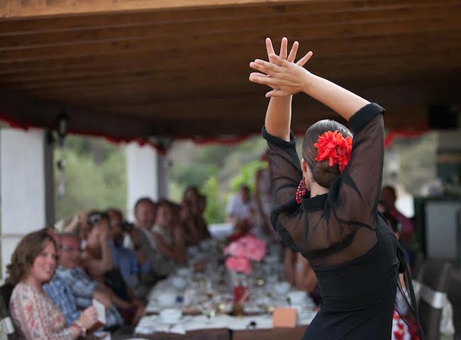 In de zomer worden er voor gasten van La Casita regelmatig Flamenco shows georganiseerd
