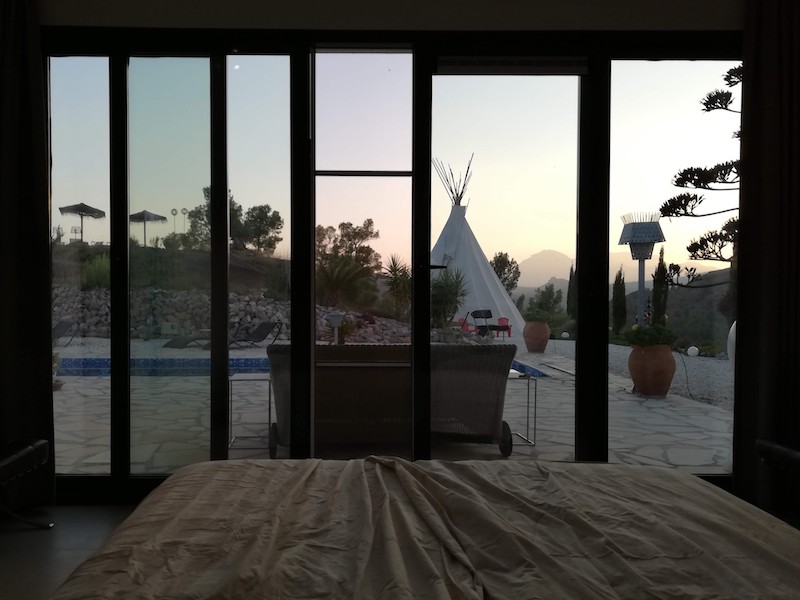 Uitzicht vanaf gastenkamer in Casa la Suerte