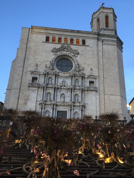 Bloemversiering trappen kathedraal (Girona Temps de Flors 2019(