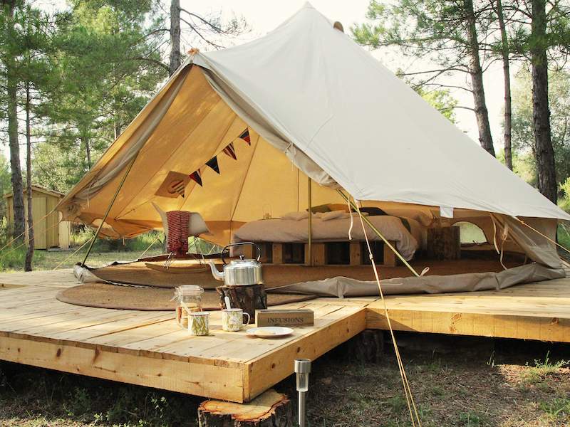 Romantisch en luxe kamperen op een glamping in Spanje