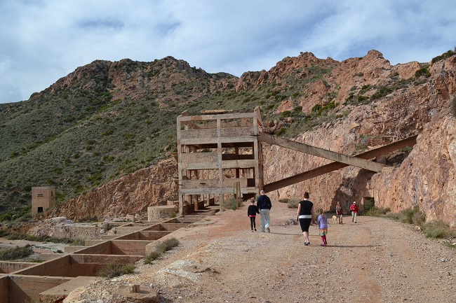 Goudmijnen Rodalquilar in natuurgebied Cabo de Gata (Almería, Andalusië)