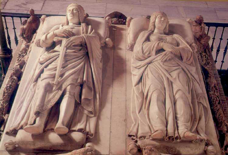 De graftombe van de Katholieke Koningen Isabel en Fernando in de Capilla Real in Granada