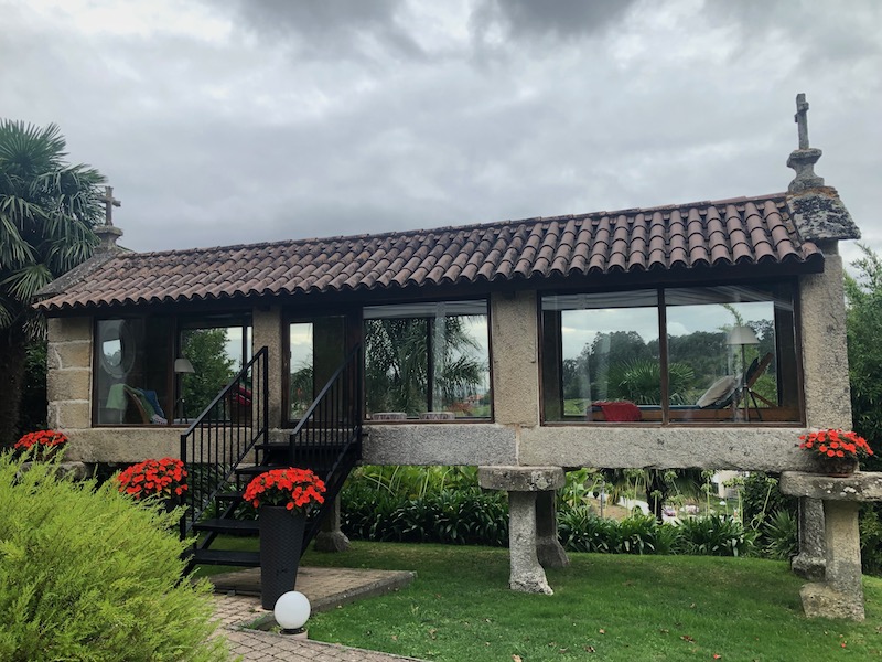 Hórreo van boutique hotel Quinta de San Amaro (Galciië, Noord-Spanje)