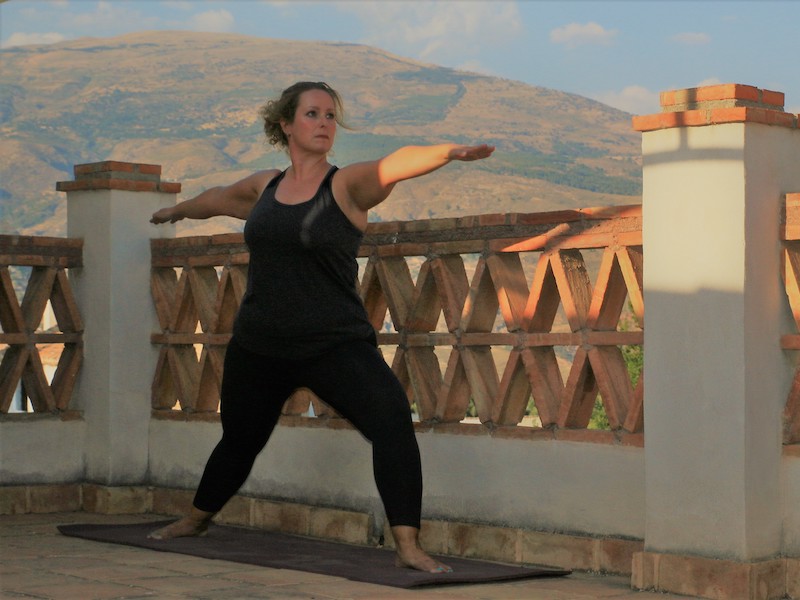 Nederlandse yogadocent Sandra van B&B Casa del Patio