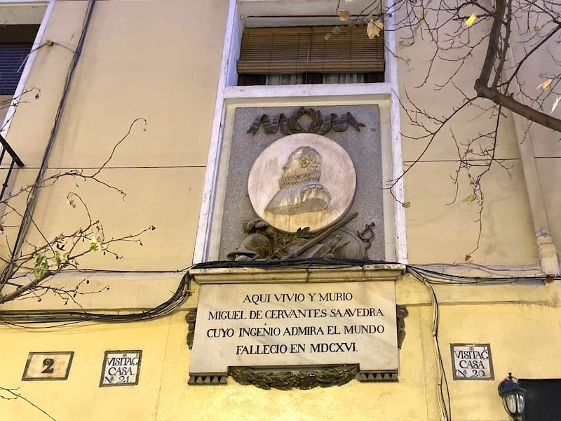 Huis van Cervantes in centrum van Madrid