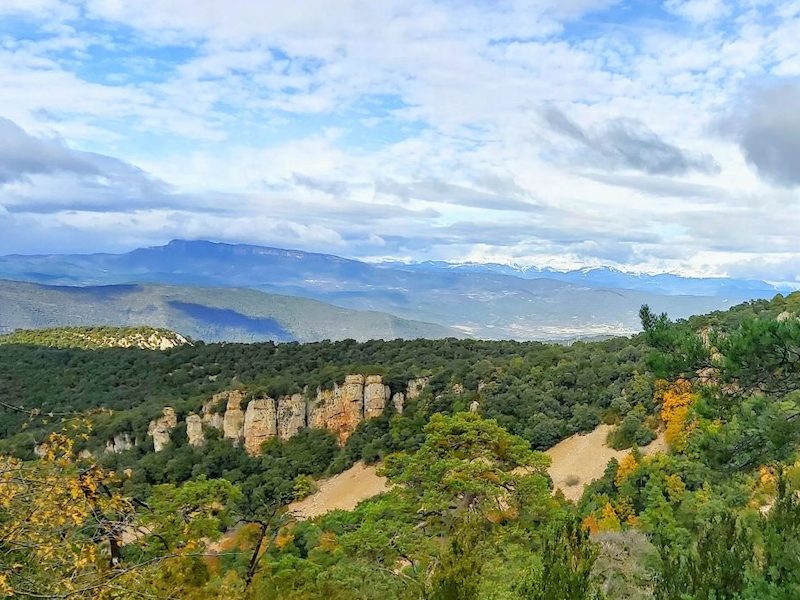 De Sierra de Loarre in de provincie Huesca (Aragón)