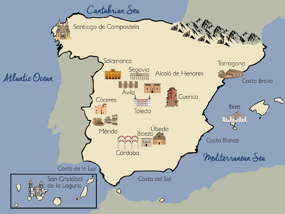 Spanje's Werelderfgoed steden