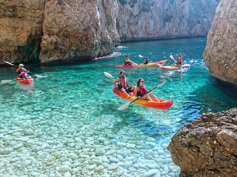 Kajakken in de buurt van Jávea (Costa Blanca)