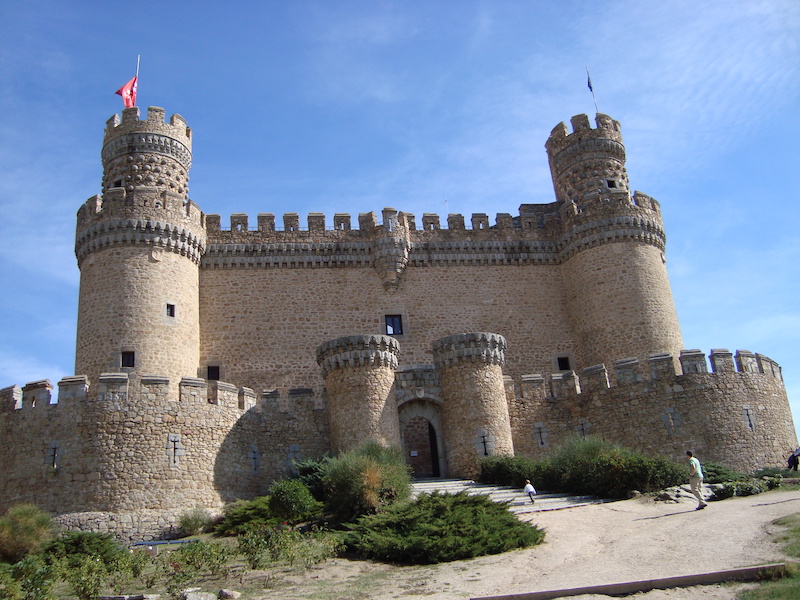 Kasteel in Manzanares el Real (regio Madrid)