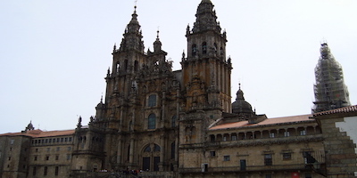 De kathedraal van Santiago de Compostela in Galicie