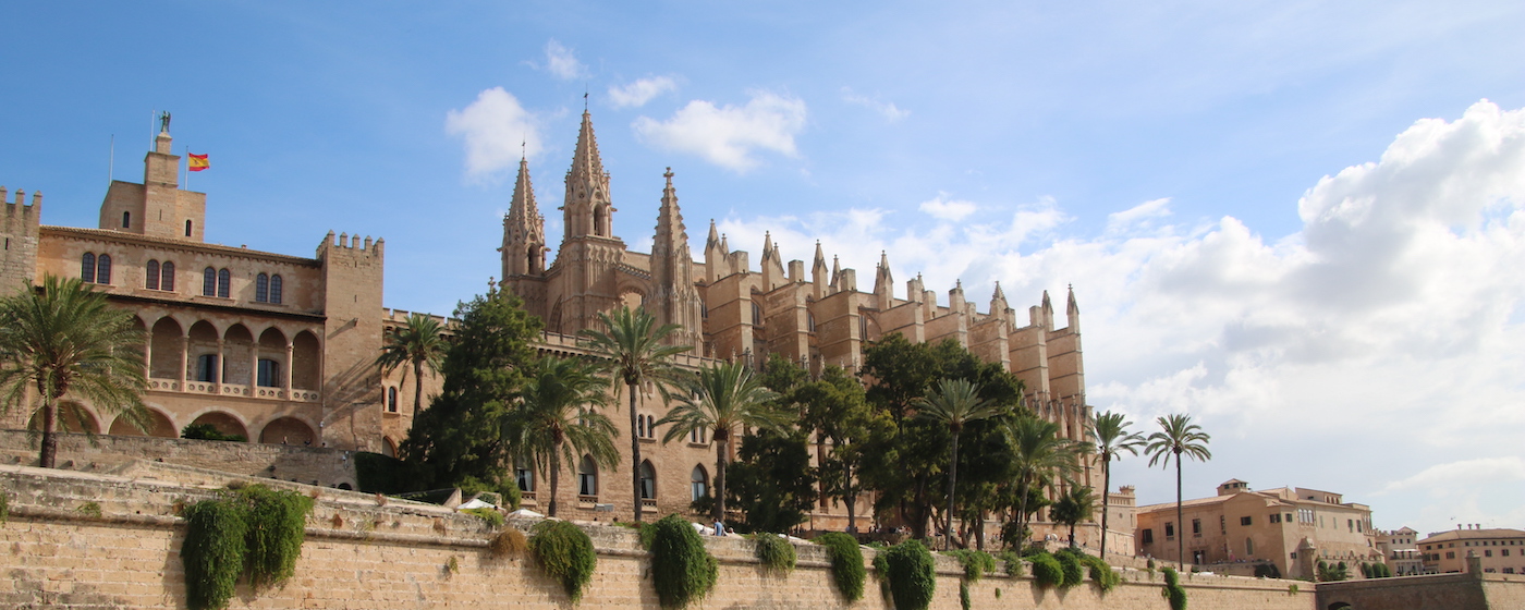 De kathedraal van Palma de Mallorca op Mallorca
