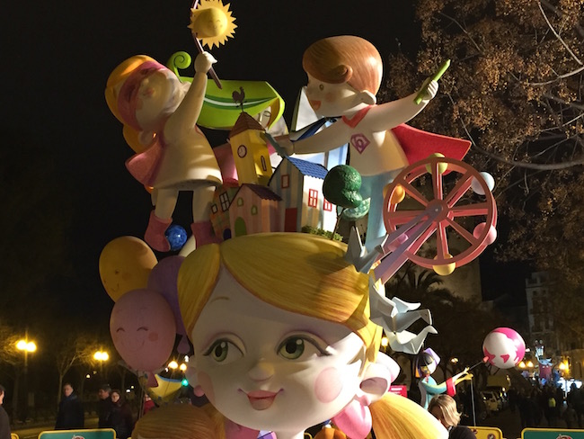 Beeld tijdens Las Fallas in Valencia