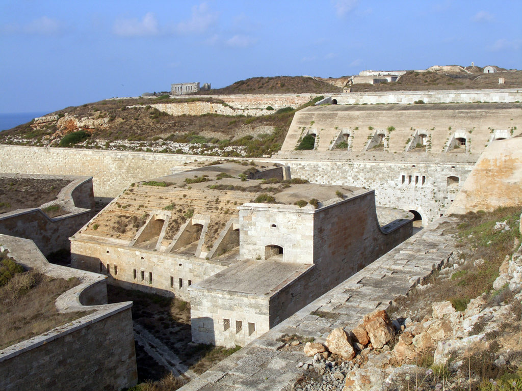 Het La Mola fort bij Maò (Mahón) op Balearen eiland Menorca