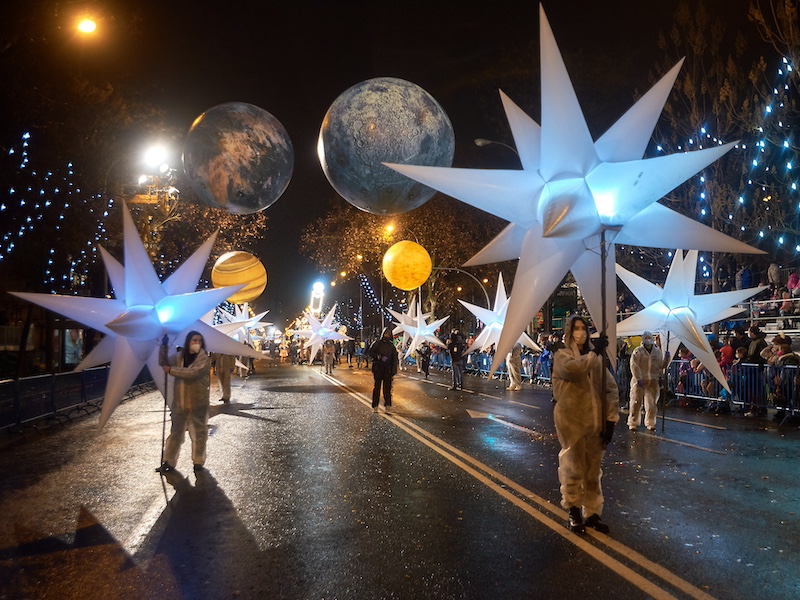 Los Reyes optocht in Madrid (2022)