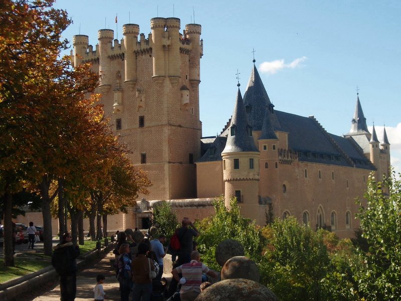 Het kasteel van UNESCO stad Segovia in Midden-Spanje