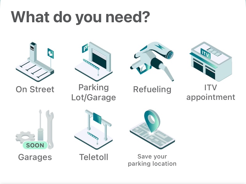 Mogelijkheden op parkeerApp van ElParking